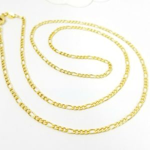 NWT 18K Gold Filled Figaro Chain Necklace Unisex